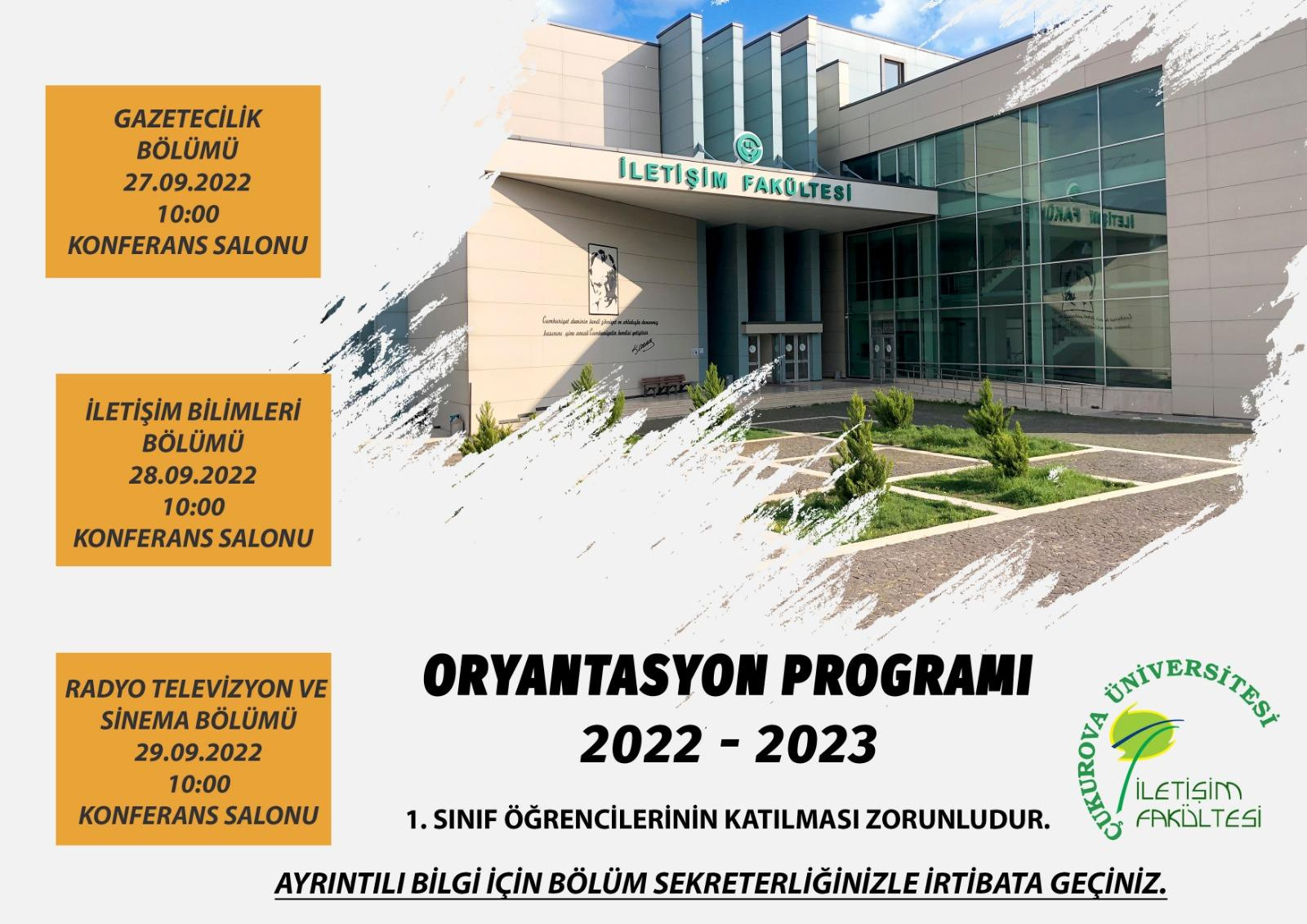 2022 - 2023 Oryantasyon Programı